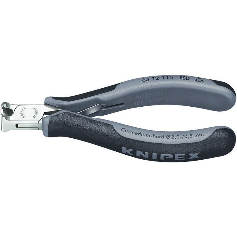 Knipex Pince coupante de devant pour l'électronique ESD 115 mm - 64 12 115 ESD