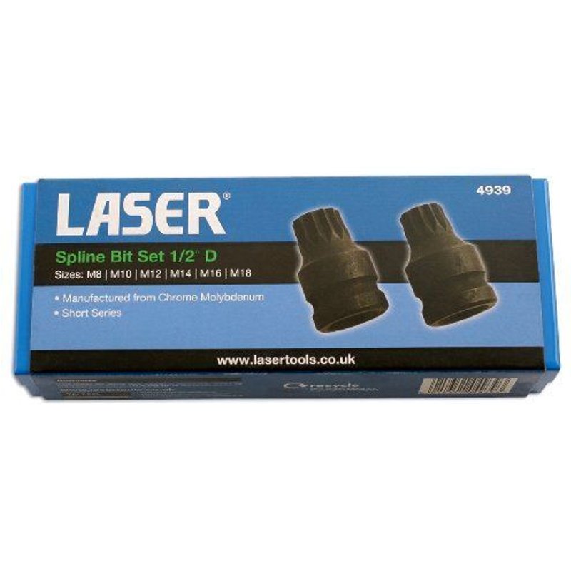 Laser 4939 Lot de 6 embouts cannelés