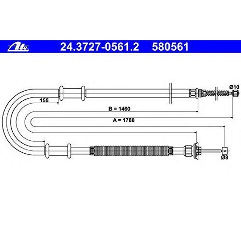 ATE 24372705612 Câble de frein à main
