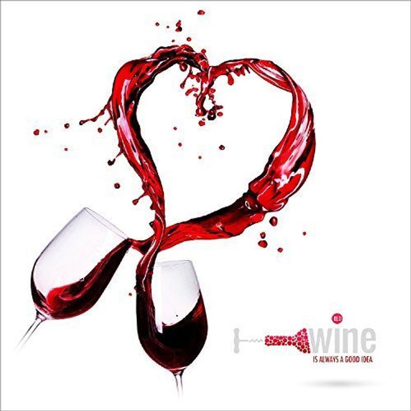 Pro-art-bilderpalette gla1098a décoration murale sous verre motif 'red line'30 x 30 cm