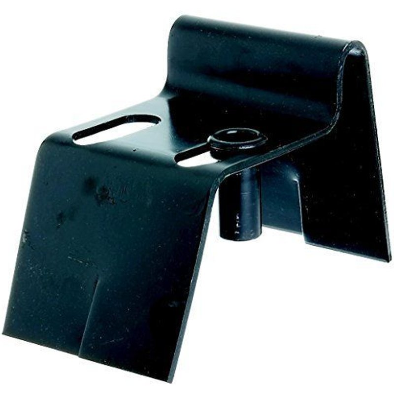 GAH Alberts Pieds de repos Ă sceller avec trous oblongs et guidage 100 mm schwarzer Tauchlack