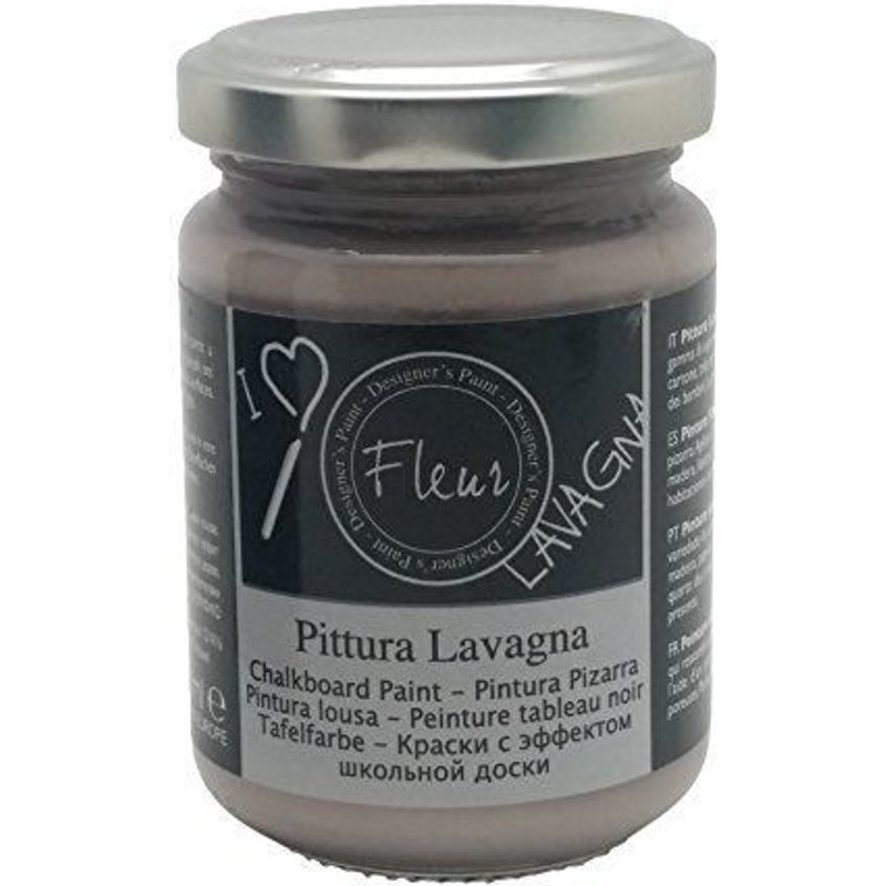 Fleur Paint 11105-Peinture transforme surfaces en ardoise, 130ml couleur indian elephant