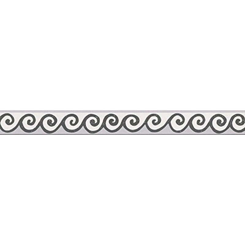 A.S. Création 941881Only Borders 9galon noir blanc 303461