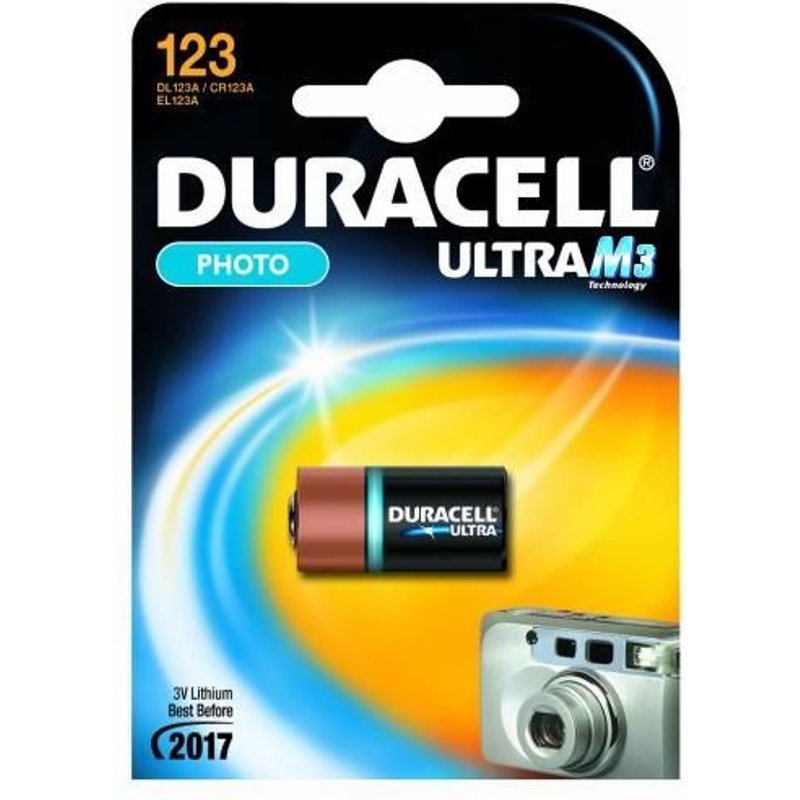 Duracell Ultra M3 Photo DL123 - Batterie de caméscope CR123A Li