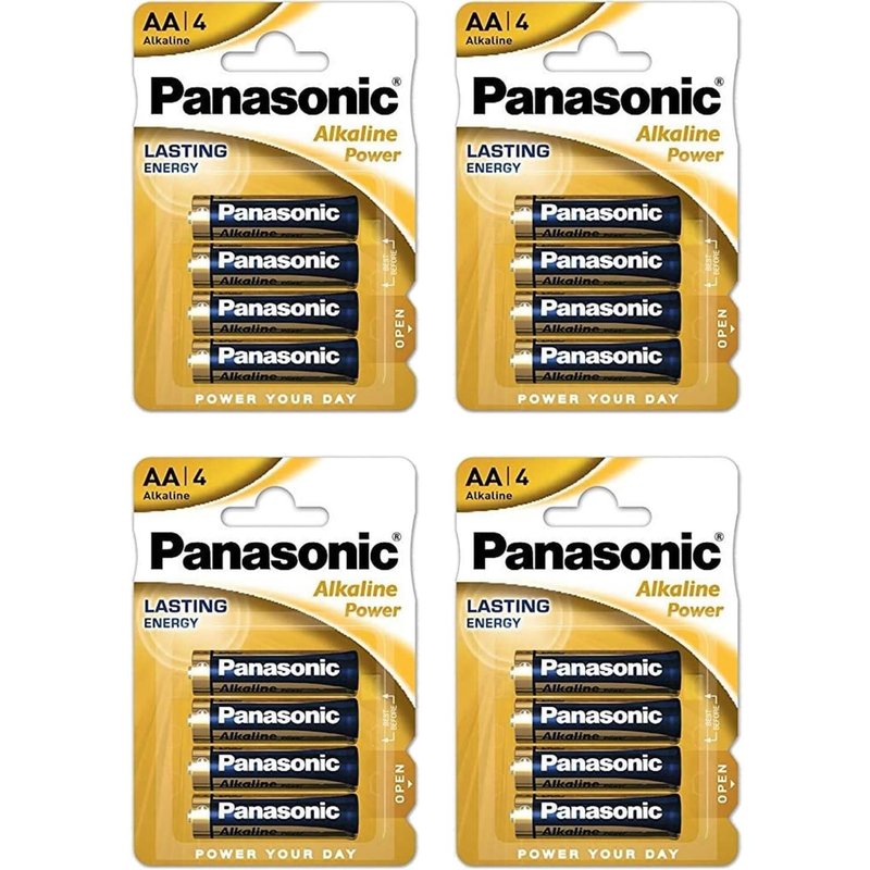 Panasonic Lot de 4 Blisters de 4 Piles Alcaline Power Bronze LR6/AA (Mignon) 1.5 V