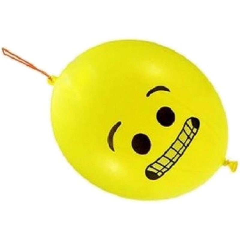 Sachet De 3 Ballons Baudruche (Boxe/Punching Ball) Funny Jaune Visage