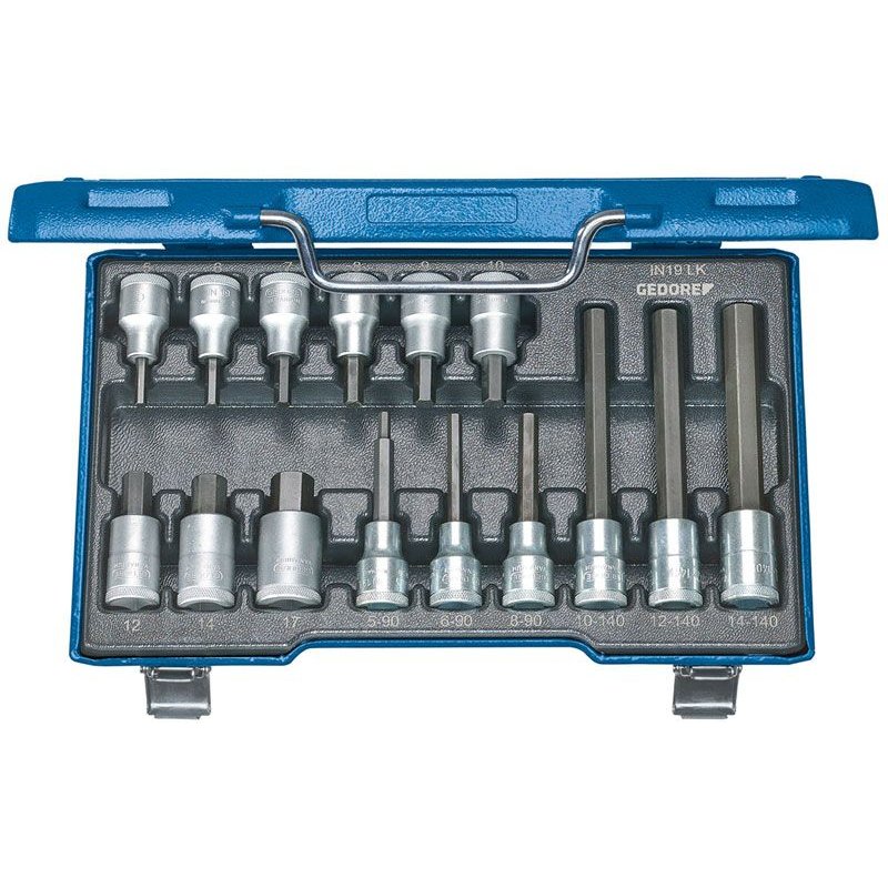 Gedore Composition de douilles tournevis 1/2"" 5-17 mm - IN 19 LKM