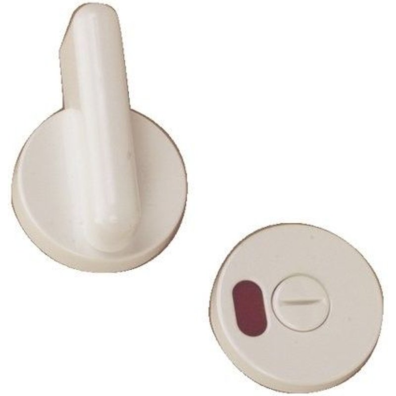 Verrou de cabine - rond - pour porte affleurante - blanc - 840.01 NORMBAU