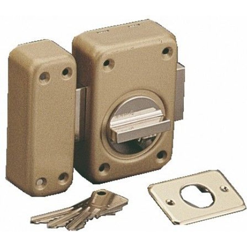 Verrou en applique de sĂ»retĂ© - Ă bouton - pĂȘne 160 mm - V 136 VACHETTE