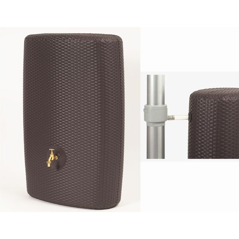 Récupérateur eau de pluie cuve Sunda 300L GARANTIA moka brun