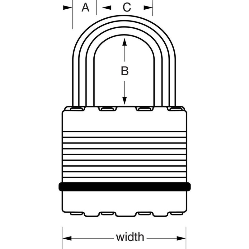 Master Lock Cadenas Excell 2 pcs Acier laminé 45 mm M1EURT