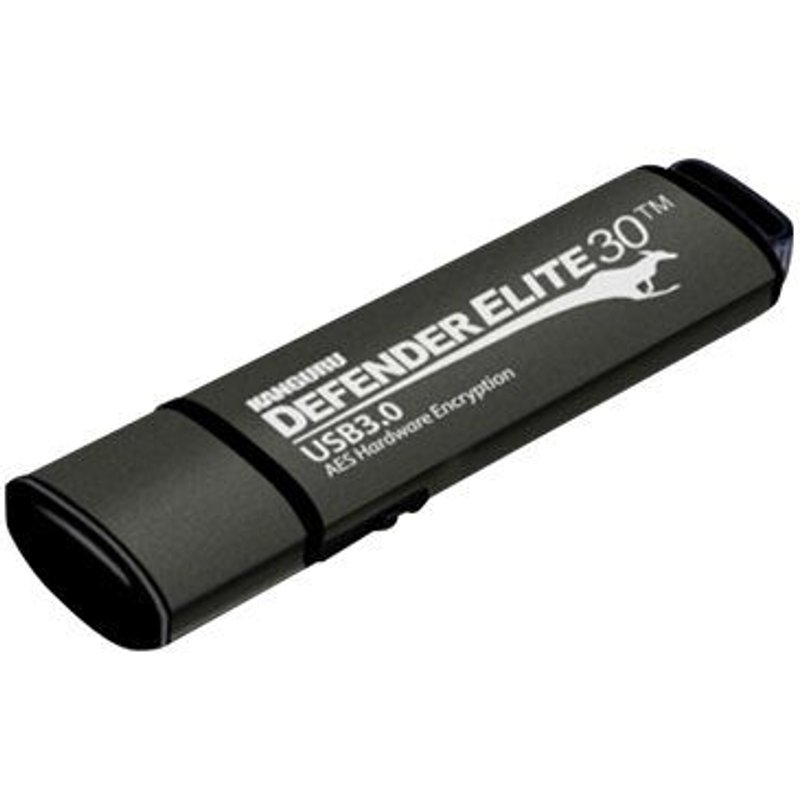 Kanguru Encrypted Defender Elite30 - Clé USB - chiffré - 32 Go - USB 3.2 Gen 1 - noir - Conformité TAA