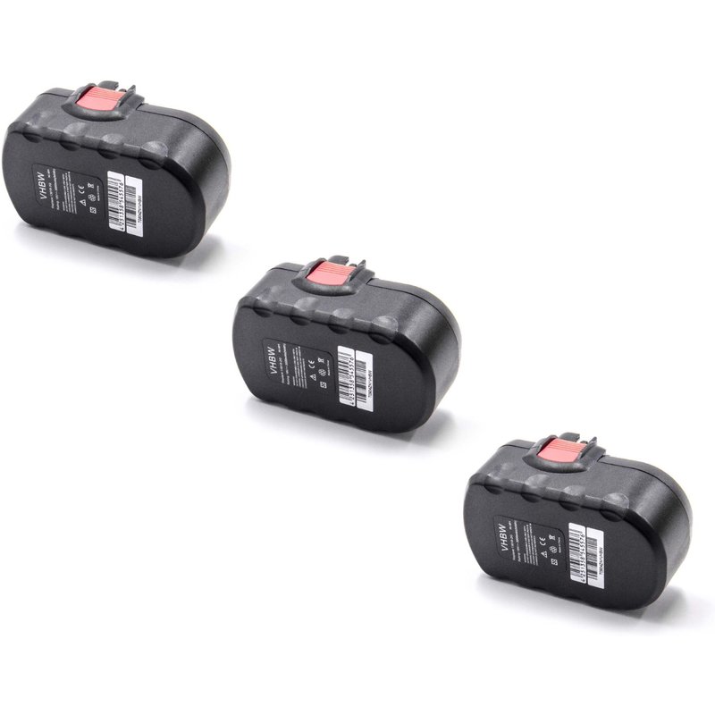 vhbw 3x NiMH batterie 3000mAh (18V) pour outil électrique outil Powertools Tools Bosch 1688K-24, 22618, 23618, 32618, 32618-2G, 32618-RT, 33618