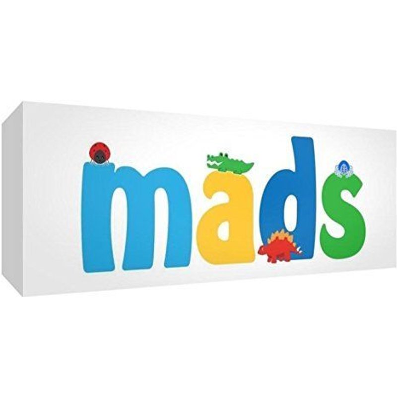 Little Helper Mads-515blk 15de Diamant Poli Baby Andenken/Jeton, Personnalisé Avec Le Nom Jeunes, Mads, Petit, 5x 15x 2cm