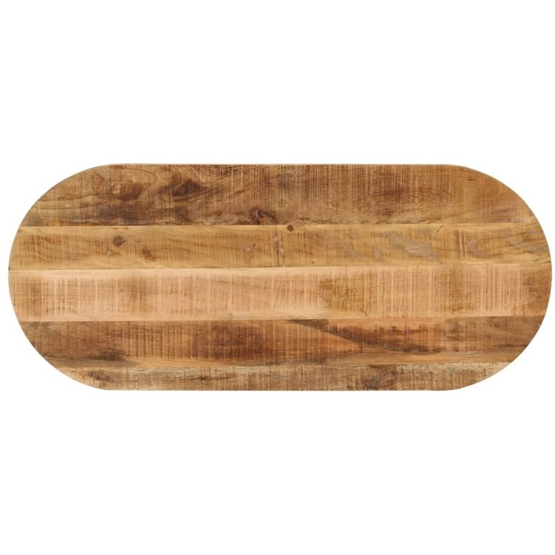 Vidaxl Dessus De Table 140x50x2,5cm Ovale Bois Massif De Manguier Brut