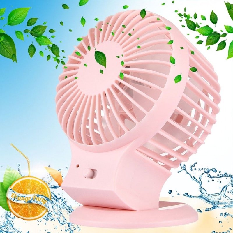Mini ventilateur USB Portable, 2 mode de vitesse, DC 5V (rose)