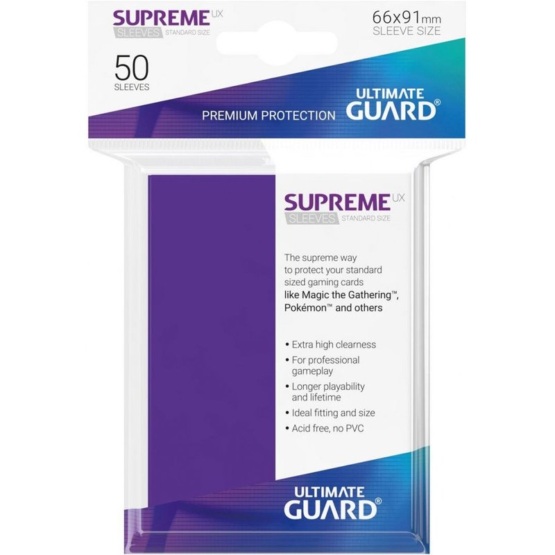 Ultimate Guard - 50 Pochettes Supreme Ux Sleeves Taille Standard Violet