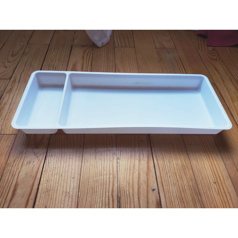 Grand Organisateur De Tiroir Ikea En Plastique Blanc À 2 Compartiments