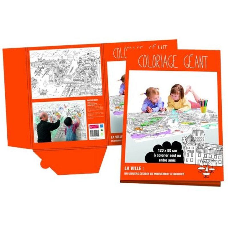 Coloriage Géant - 80 X 120 Cm - La Ville