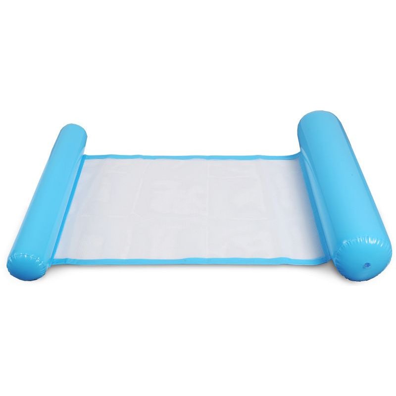 Hamac Flottant Gonflable Piscine Flotteur Portable Ultraléger Pliable Multifonctionnel Lit Flottant - Bleu