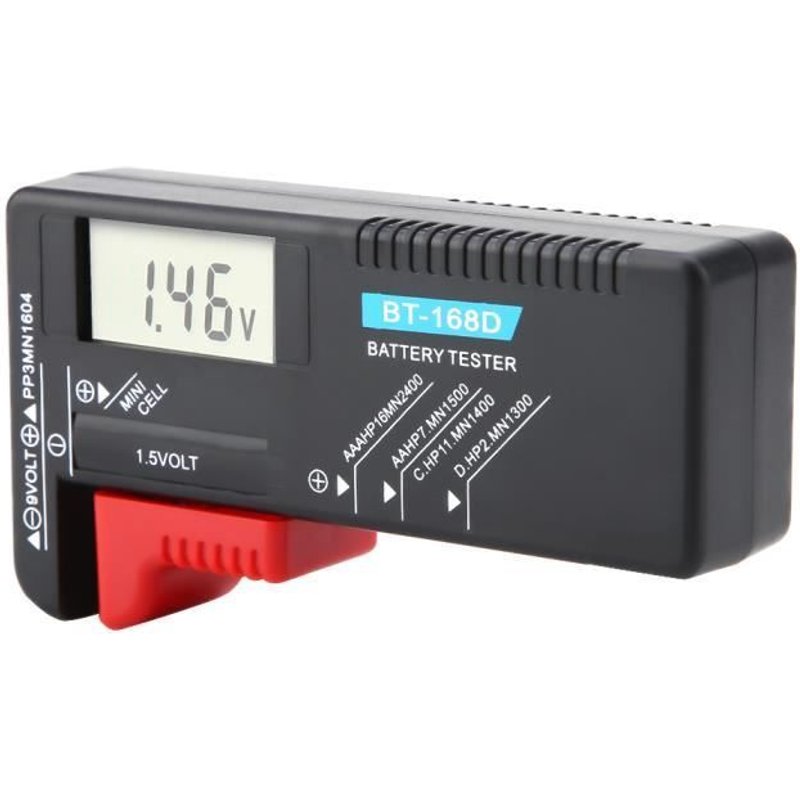 MEN Generique - Testeur de piles universel AA - AAA - C - D - 9V - 1.5V pile bouton testeur de tension BT-168D 92431