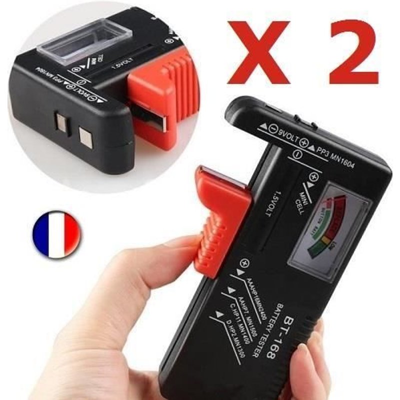 Testeur De Piles Universel BT-168 Pour Test de piles AA AAA 9V 1.5V Boutons