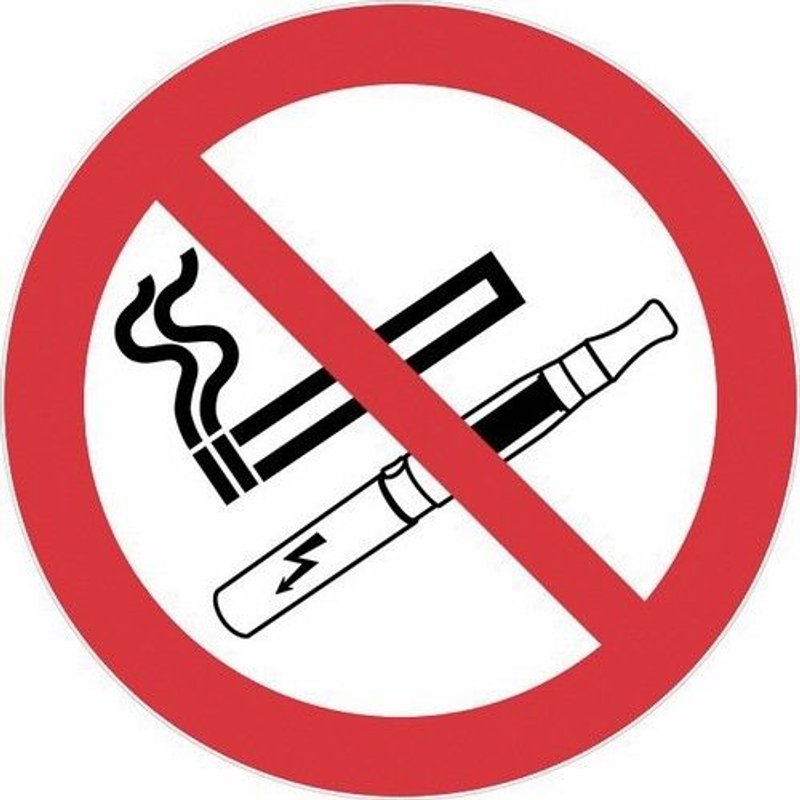 Disque de réglementation anti-tabac - défense de fumer et de vapoter - diamètre 300 mm NOVAP