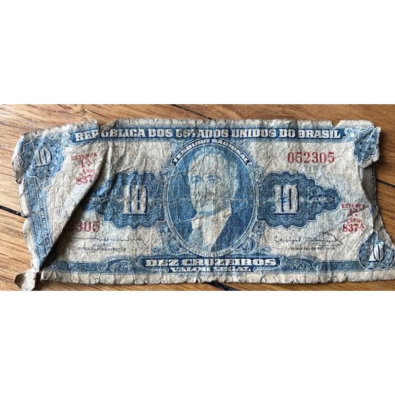 Billet 10 Cruzeiros Brésil 1962