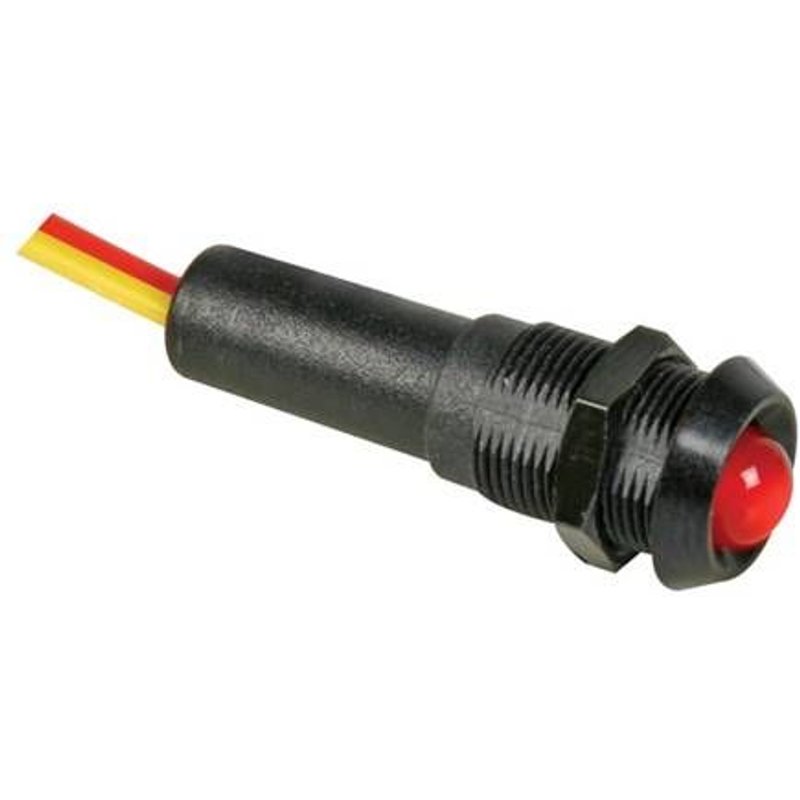Voyant led rouge clignotant 12v boitier noir