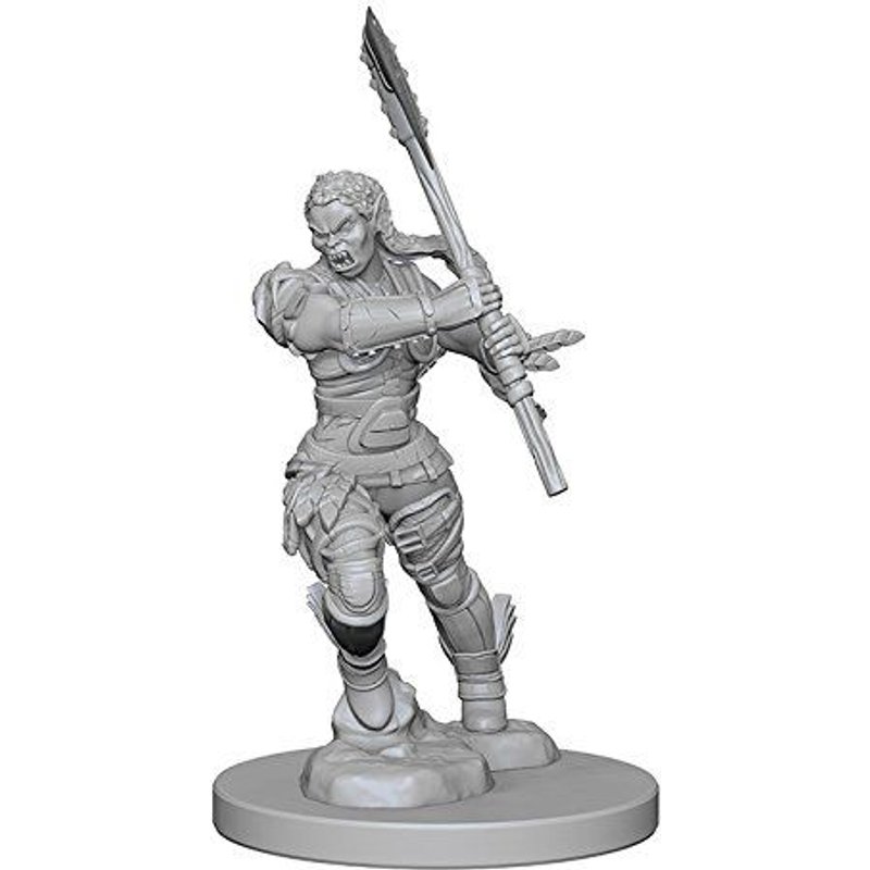 Wizkids Pathfinder Deep Cuts Unpainted Miniatures Half-Orc Female Barbarian