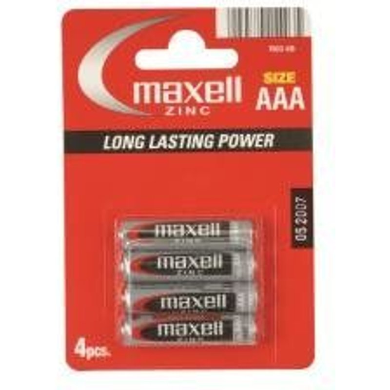 PILE SALINE R03 CARBONE ZINC 1.50V x4 MAXELL