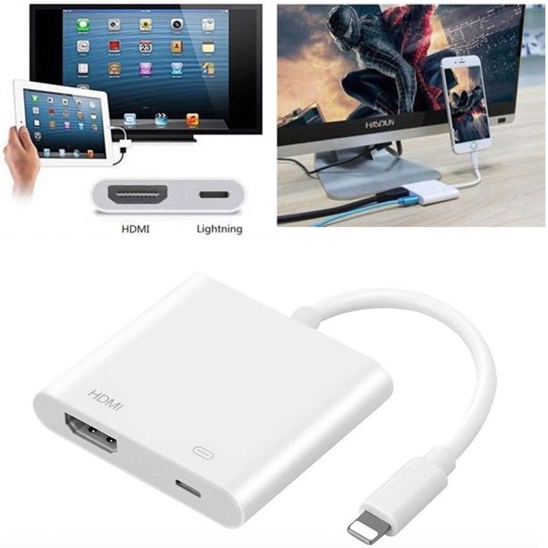 Lightning AV Adapter vers Digital TV HDMI Cable Converter Compact pour iPhone iPad