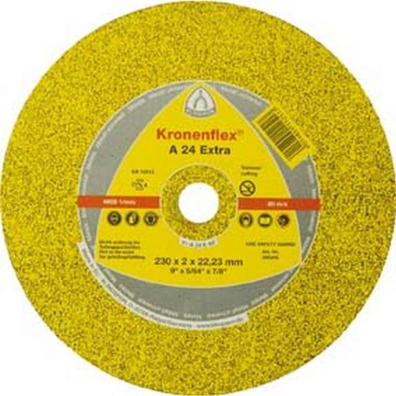 Disque à tronçonner A 24 Extra pour l'usinage de l'acier, contrecoudé, Ø x Épais. : 125 x 2,5 mm, Modèle Coudé, Vitesse maxi. 12200 tr/mn