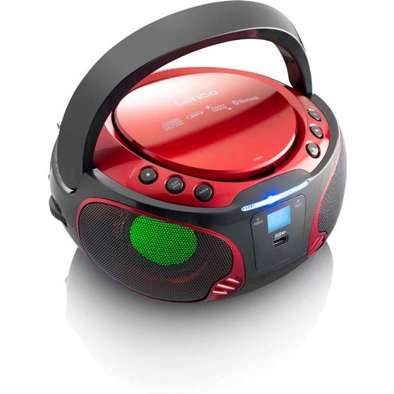 Lenco Radio et lecteur CD SCD-550 Rouge