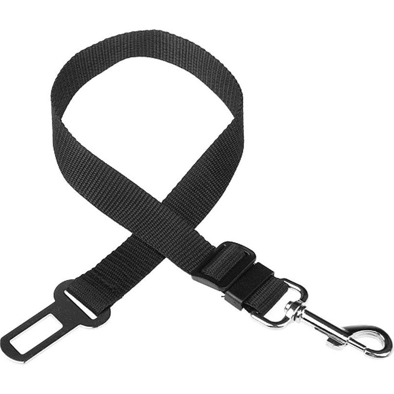 Laisse En Nylon Ceinture De Sécurité Pour Chien/Chat Pour Les Sièges De Voiture- Noir