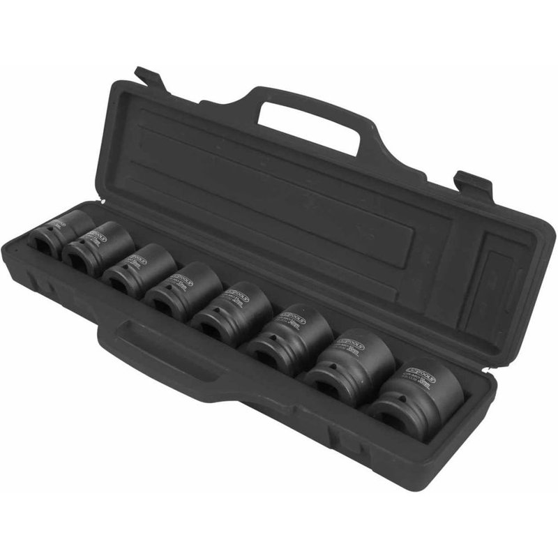 KS Tools Jeu de douilles Ă chocs hexagonales 8 pcs court 3/4'' 515.0210