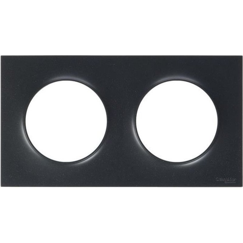 Schneider electric plaque de finition 2 postes odace styl anthracite