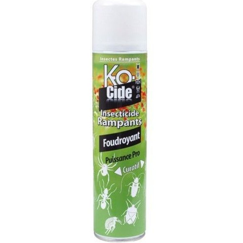 Insecticide KOCIDE foudroyant - Aérosol spécial rampant - 520 ml - KRA