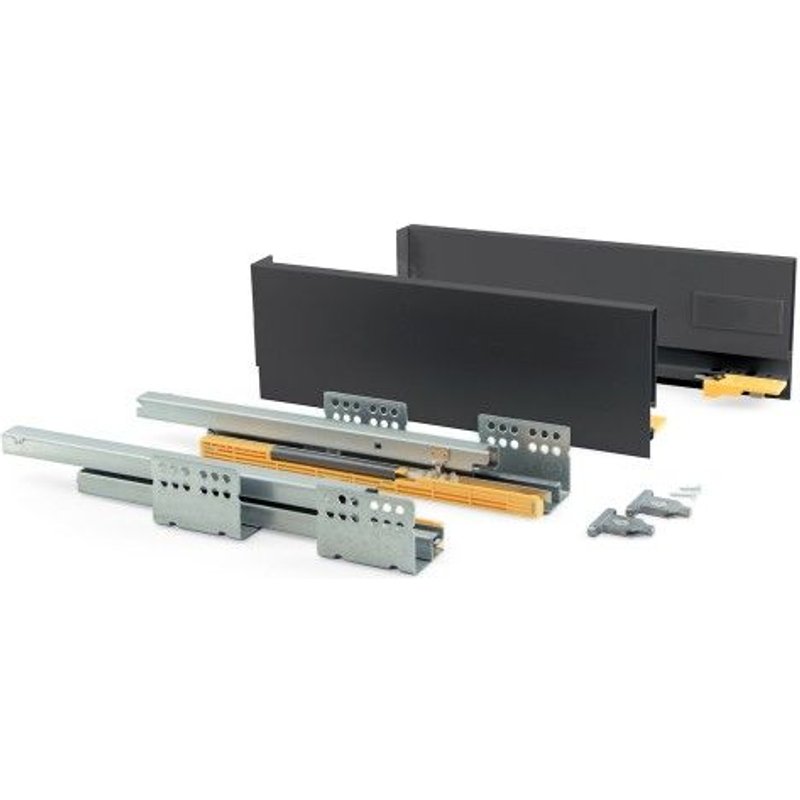 Tiroir côtés métalliques - hauteur 185 mm - blanc - 350mm - Concept EMUCA