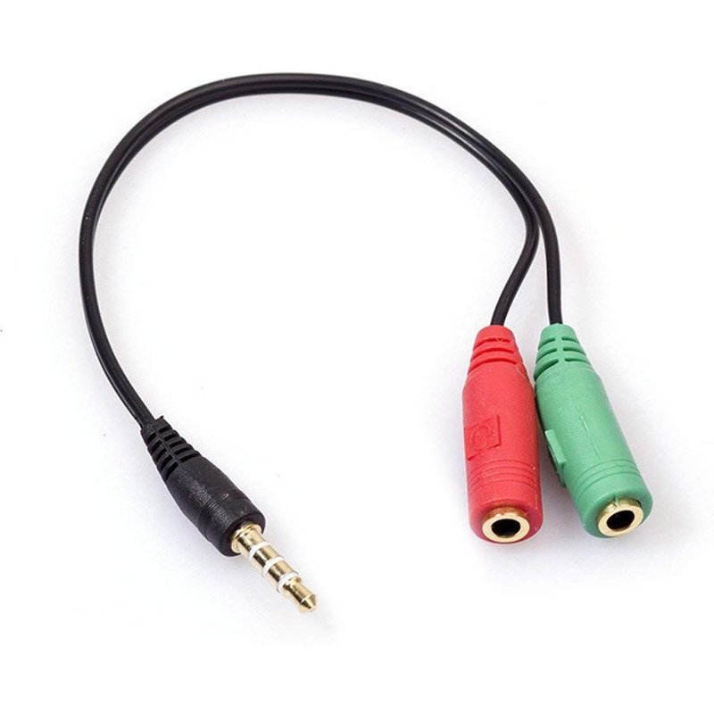 INECK® 3,5 mm Jack mâle 2 femelle Y Splitter câble adaptateur (Rouge et vert)