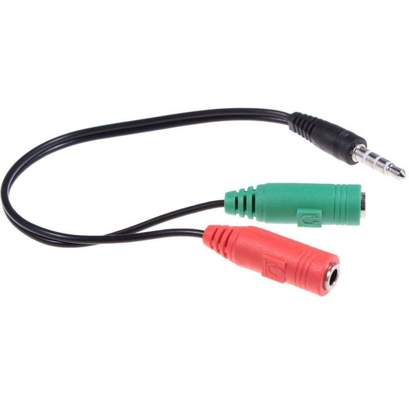 INECK® cable splitter - jack 3,5 mm - 1 "femelle" vers 2 "mâles" (1 micro + 1 headphone)