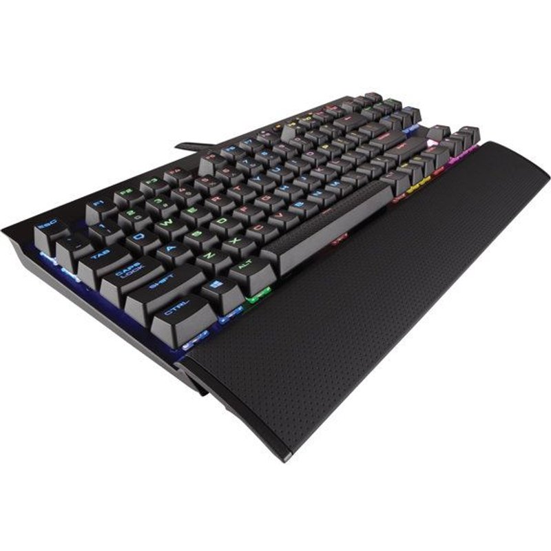 CORSAIR Gaming K65 RGB RAPIDFIRE Compact Mechanical - Clavier - backlit - USB - Allemand - commutateur : CHERRY MX Speed - aluminium brossé anodisé