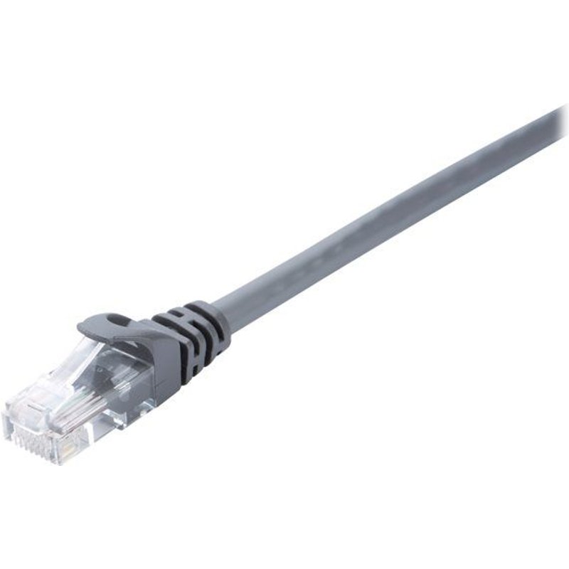V7 - Cordon de raccordement - RJ-45 (M) pour RJ-45 (M) - 1 m - UTP - CAT 5e - moulé, sans crochet - gris