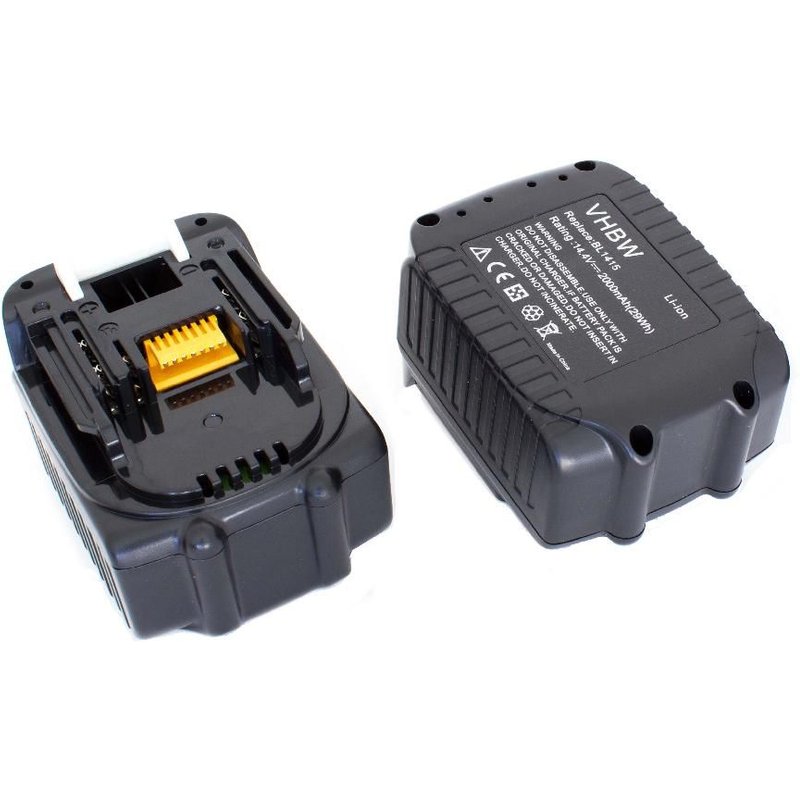 vhbw 2x Li-Ion batterie 2000mAh (14.4V) pour outil électrique outil Powertools Tools Makita BFR440, BFR440RFE, BFR440SFE, BFR540, BFR540RFE, BFR540Z