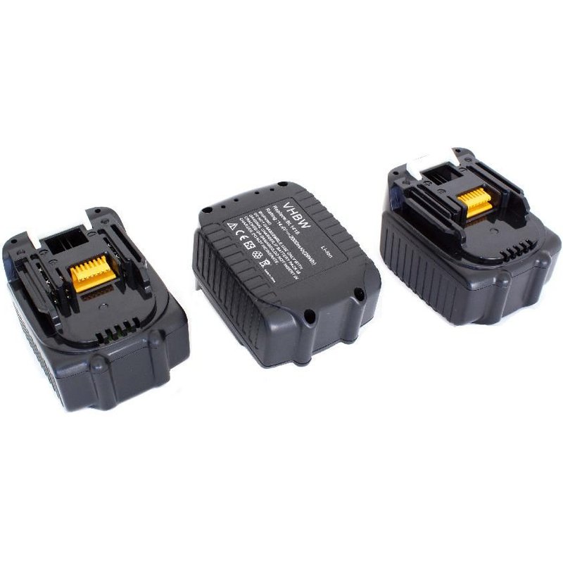 vhbw 3x Li-Ion batterie 2000mAh (14.4V) pour outil électrique outil Powertools Tools Makita BHR162Z, BJR141Z, BJV140, BJV140RF, BJV140RFE, BJV140Z