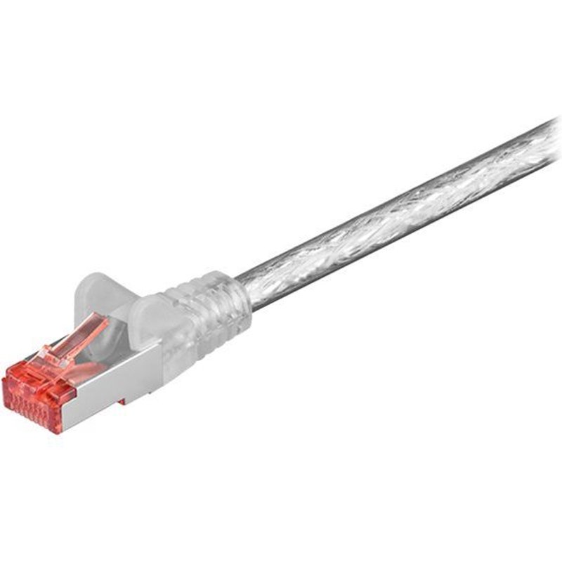 goobay - Câble réseau - RJ-45 (M) pour RJ-45 (M) - 25 cm - SFTP, PiMF - CAT 6 - moulé - transparent