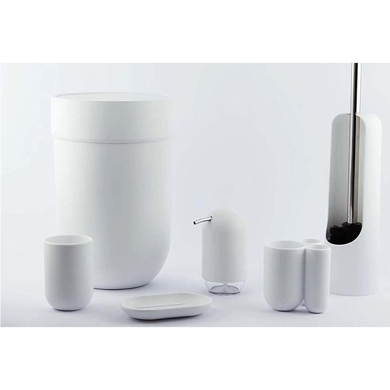 Poubelle Touch pour salle de bain Blanc