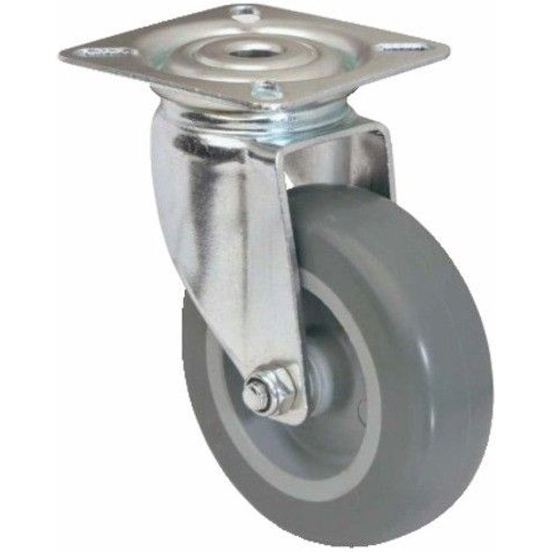 Roulette pivotante sur platine - diamètre 75 mm - 1470 PAO TENTE