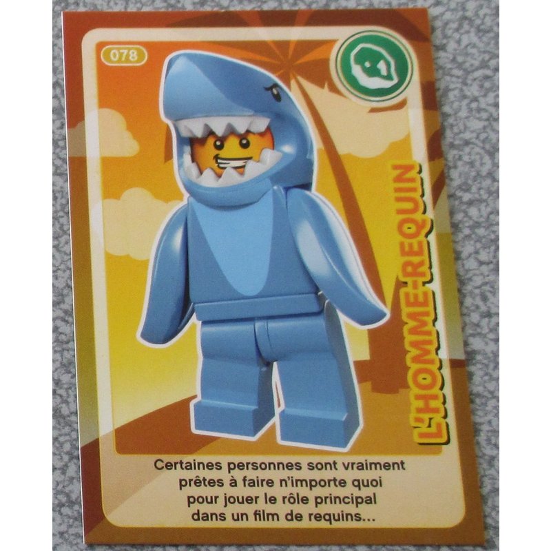Carte Auchan 2018 : Crée Ton Monde Lego - N°078 L'homme-Requin