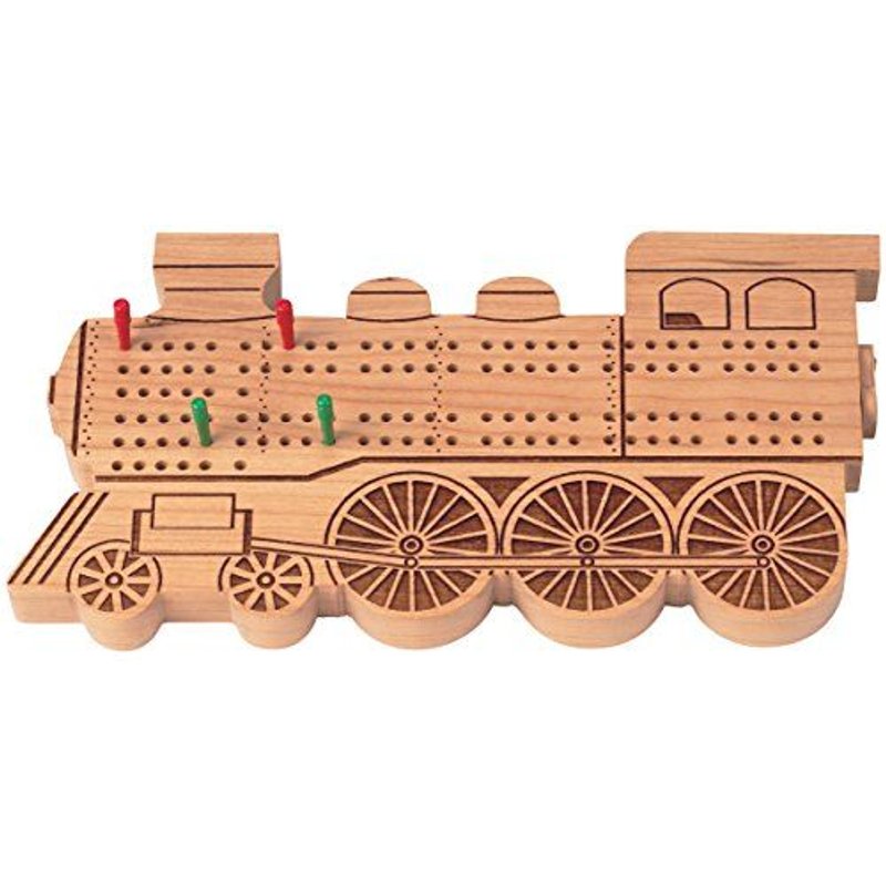 Train Shaped Cribbage Board - Made In Usa
